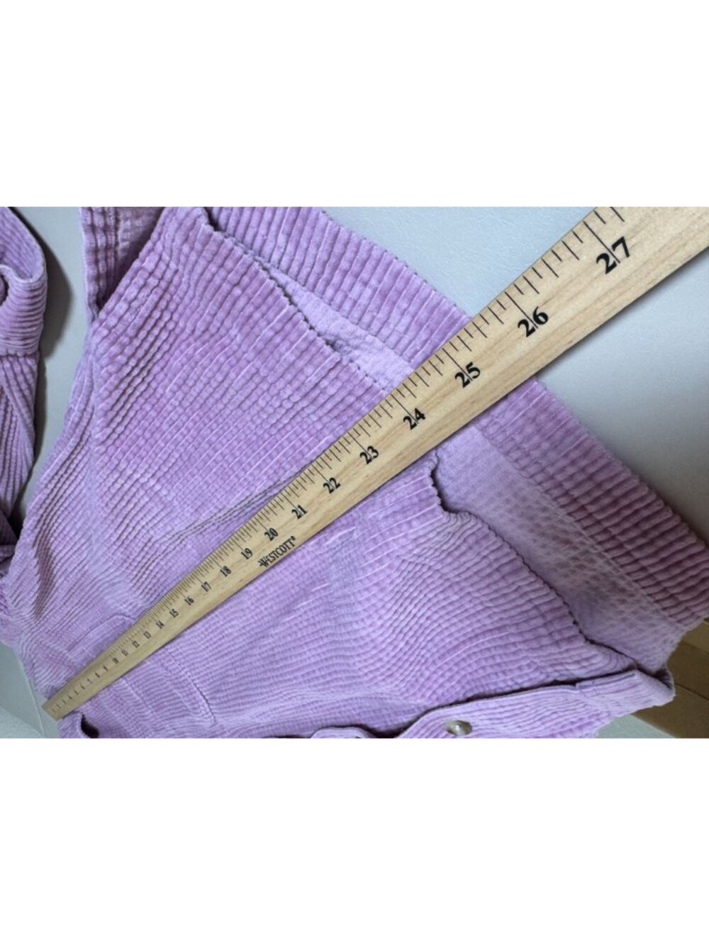 L.L. Bean Purple Pink Comfort Corduroy Button Up Shirt Medium Petite 100% Cotton - Picture 5 of 14